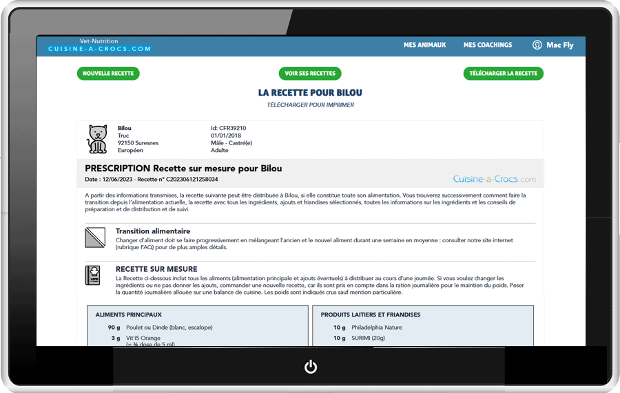 recette pour un chat cuisine-a-crocs ordinateur